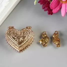 Любовный сундук с парой сов, 3,4 х 2,6 см