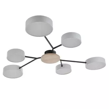 Люстра 1319/6wt led 144вт 3000-6000к белый 75х75х5 см