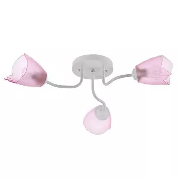 Люстра 1341002/3pk e27 15вт белый-розовый bayerlux