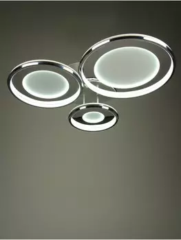 Люстра karin 174 вт led 3000-6000к хром 30+40+50(827115)см