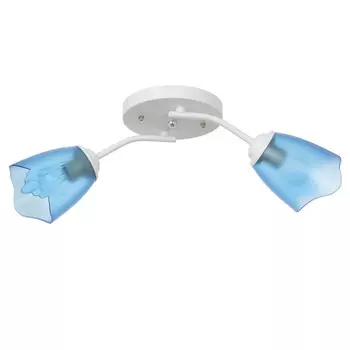 Люстра оникс 2х15вт e27 белый-синий 50х15х15см bayerlux