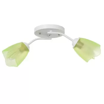 Люстра оникс 2х15вт e27 белый-зеленый 50х15х15см bayerlux