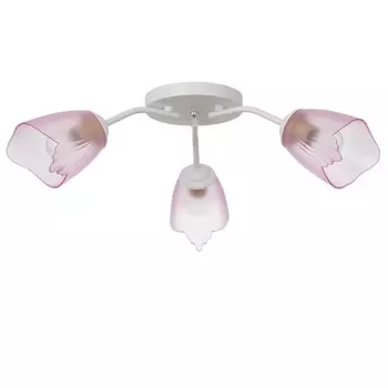 Люстра оникс 3х15вт e27 белый-розовый 50х50х15см bayerlux