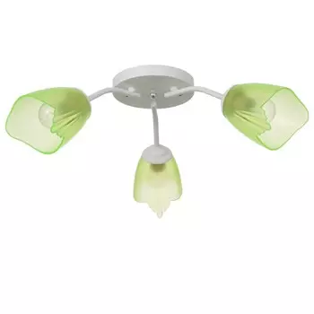 Люстра оникс 3х15вт e27 белый-зеленый 50х50х15см bayerlux