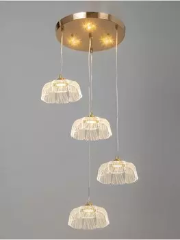 Люстра потолочный bayerlux tanja, 28 вт, led, 4000-6000к, золото, 634142 см