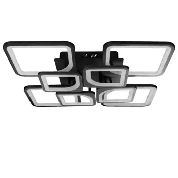 Люстра с пду 59112/8bk led 240вт 3000-6000к диммер черный 55х55х10 см