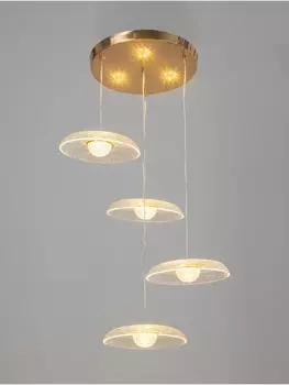 Люстра tamara 28 вт led 4000-6000к золото 434142 см