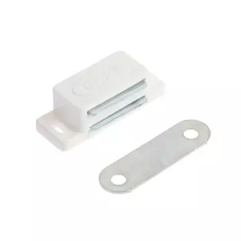 Магнит мебельный тундра m001w, 41х13 мм, маленький, цвет белый, 1 шт.