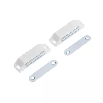 Магнит мебельный тундра m002w, 60х13 мм, средний, белый, 2 шт.