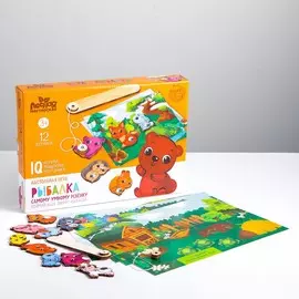 Магнитная рыбалка для детей, 12 деталей, 4 поля