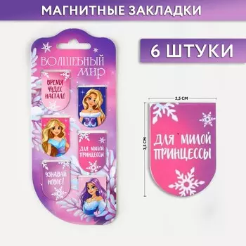 Магнитные закладки 6 шт