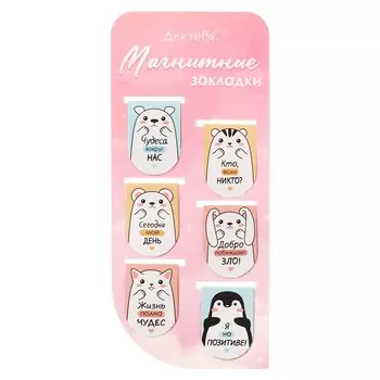 Магнитные закладки 6 штук