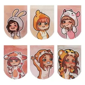 Магнитные закладки 6 штук