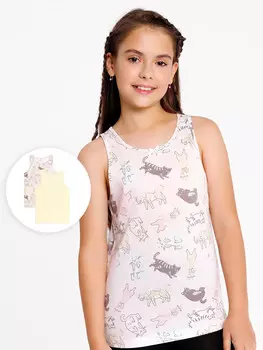 Майка для девочек мультипак (2 шт.)