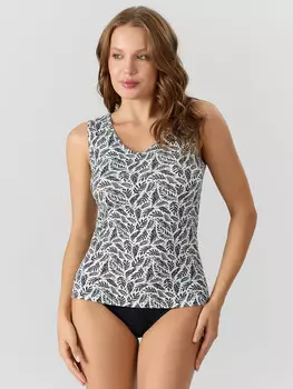 Майка женская с растительным принтом