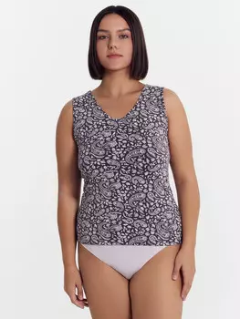 Майка женская серая с принтом