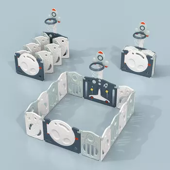 Манеж SUPREME Space 160x160 Blue с качелями