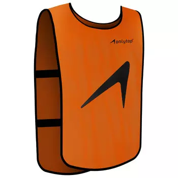 Манишка футбольная на резинке onlytop, р. 50-56, цвет оранжевый