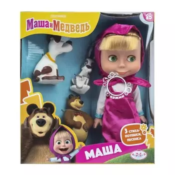 Кукла озвученная Маша и Медведь, КАРАПУЗ 83033AN23