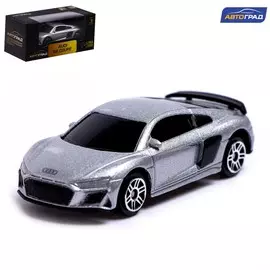 Машина металлическая audi r8 coupe, 1:64, цвет серебро