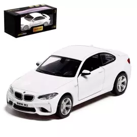 Машина металлическая bmw m2 coupe, 1:32, инерция, открываются двери, цвет белый