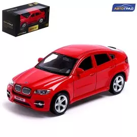 Машина металлическая bmw x6, 1:43, цвет красный
