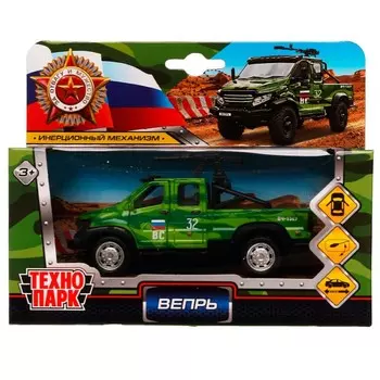 Машина металлическая ГАЗ, Технопарк VEPRNEXT-12GUN-MILGN