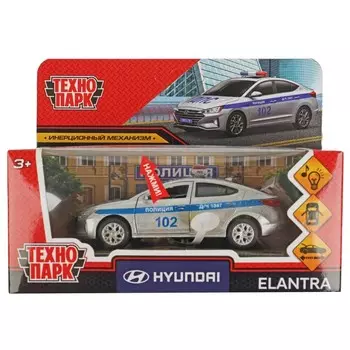 Машина металлическая HYUNDAI, Технопарк ELANTRA-12SLPOL-SR