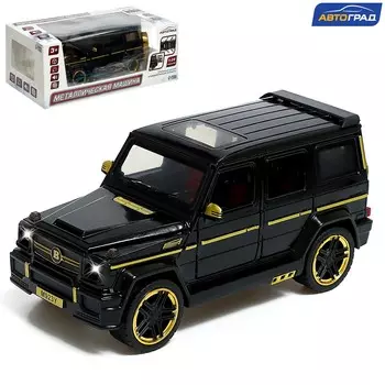 Машинка металлическая, инерционная, 1:24, открываются двери, капот, багажник, цвет черный