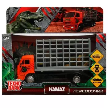 Машина металлическая KAMAZ, Технопарк KAMCHE-15DIN-DINO