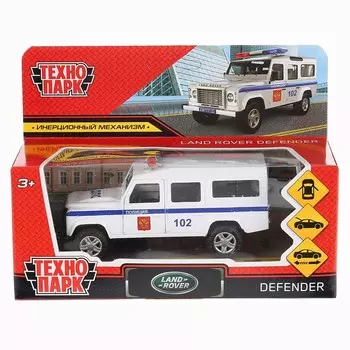 Машина металлическая LAND ROVER, Технопарк DEFENDER-12POL-WH