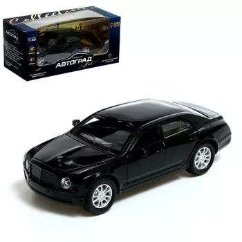 Машинка металлическая limo, 1:32, инерция, свет и звук, цвет черный