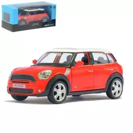 Машина металлическая mini cooper s contryman, 1:32, инерция, цвет красный