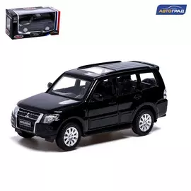 Машина металлическая mitsubishi pajero 4wd, 1:43, инерция, открываются двери, цвет чёрный