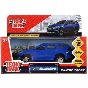 Машина металлическая MITSUBISHI, Технопарк PAJERO-S-BU