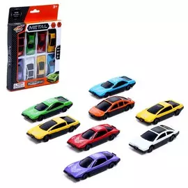 Машинки металлические, набор 8 шт., масштаб 1:64