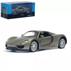 Машина металлическая porsche 918 spyder, 1:32, инерция, цвет серебристый