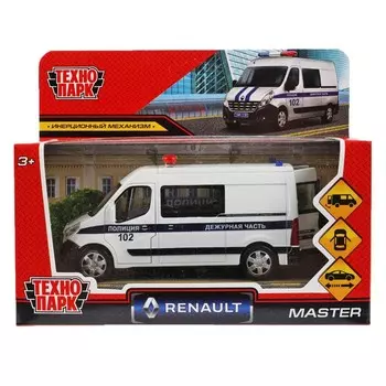 Машина металлическая RENAULT, Технопарк MASTER-14POL-WH