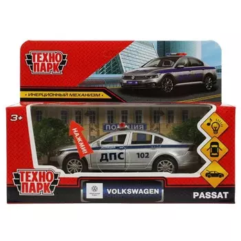 Машина металлическая с функциями "свет" или "звук" VOLKSWAGEN, Технопарк PASSAT-12SLPOL-SR