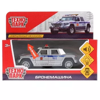 Машина металлическая с функциями "свет" или "звук" Технопарк FY6158P-SL