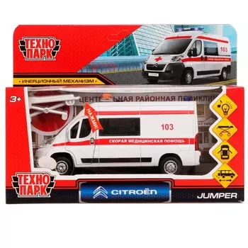 Машина металлическая с функциями "свет" или "звук" CITROEN, Технопарк JUMPER-14SLAMB-STRWH