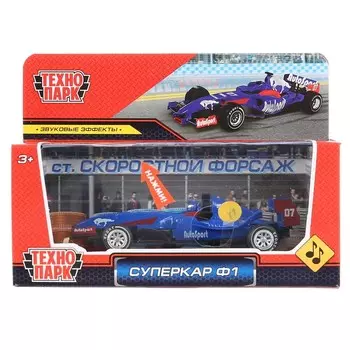 Машина металлическая с функциями "свет" или "звук" Технопарк F1-14RB-S