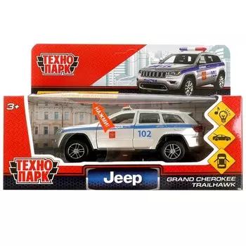 Машина металлическая с функциями "свет" или "звук" JEEP, Технопарк CHEROKEE-12SLPOL-SL