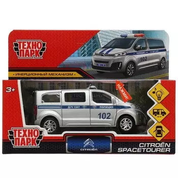 Машина металлическая с функциями "свет" или "звук" CITROEN, Технопарк SPATOU-12SLPOL-SR