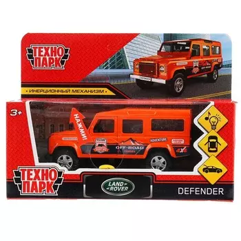 Машина металлическая с функциями "свет" или "звук" LAND ROVER, Технопарк DEFENDER-12SLSRT-OG