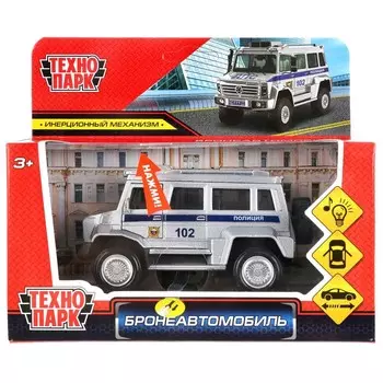 Машина металлическая с функциями "свет" или "звук" Технопарк FY6055-12SLPOL-SR