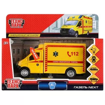 Машина металлическая с функциями "свет" или "звук" Группа ГАЗ, Технопарк NEXTREAN-15SL-YE