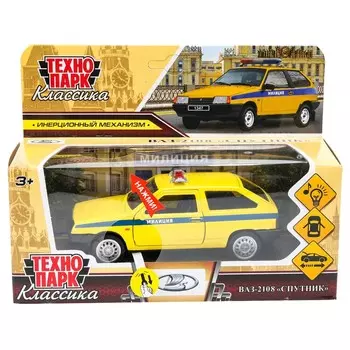 Машина металлическая с функциями "свет" или "звук" Технопарк 2108-12SLPOL-SR