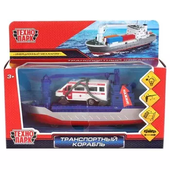 Машина металлическая с функциями "свет" или "звук" Технопарк CRANEBOAT-17SLAMB-GAZGY