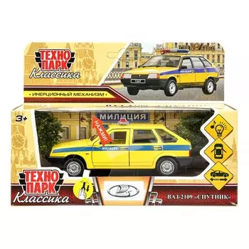 Машина металлическая с функциями "свет" или "звук" Технопарк 2109-12-SLPOL-YE